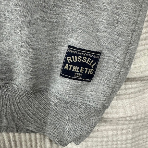 Vintage Russell Athletic Blank Crewneck Sweatshirt XL Made USA Colorblock 90s - Picture 4 of 8